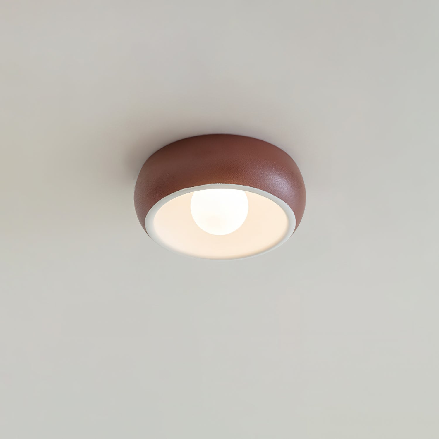 Modern Round Glass Flush Mount Ceiling Light Minimalist Louis Inspired Interior Lighting Fixture