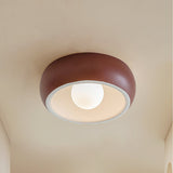 Modern Round Glass Flush Mount Ceiling Light Minimalist Louis Inspired Interior Lighting Fixture