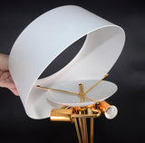 Modern Geometric Metal Task Lamp Lowrider Gold and Black Desk Lighting