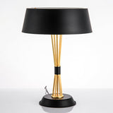 Modern Geometric Metal Task Lamp Lowrider Gold and Black Desk Lighting