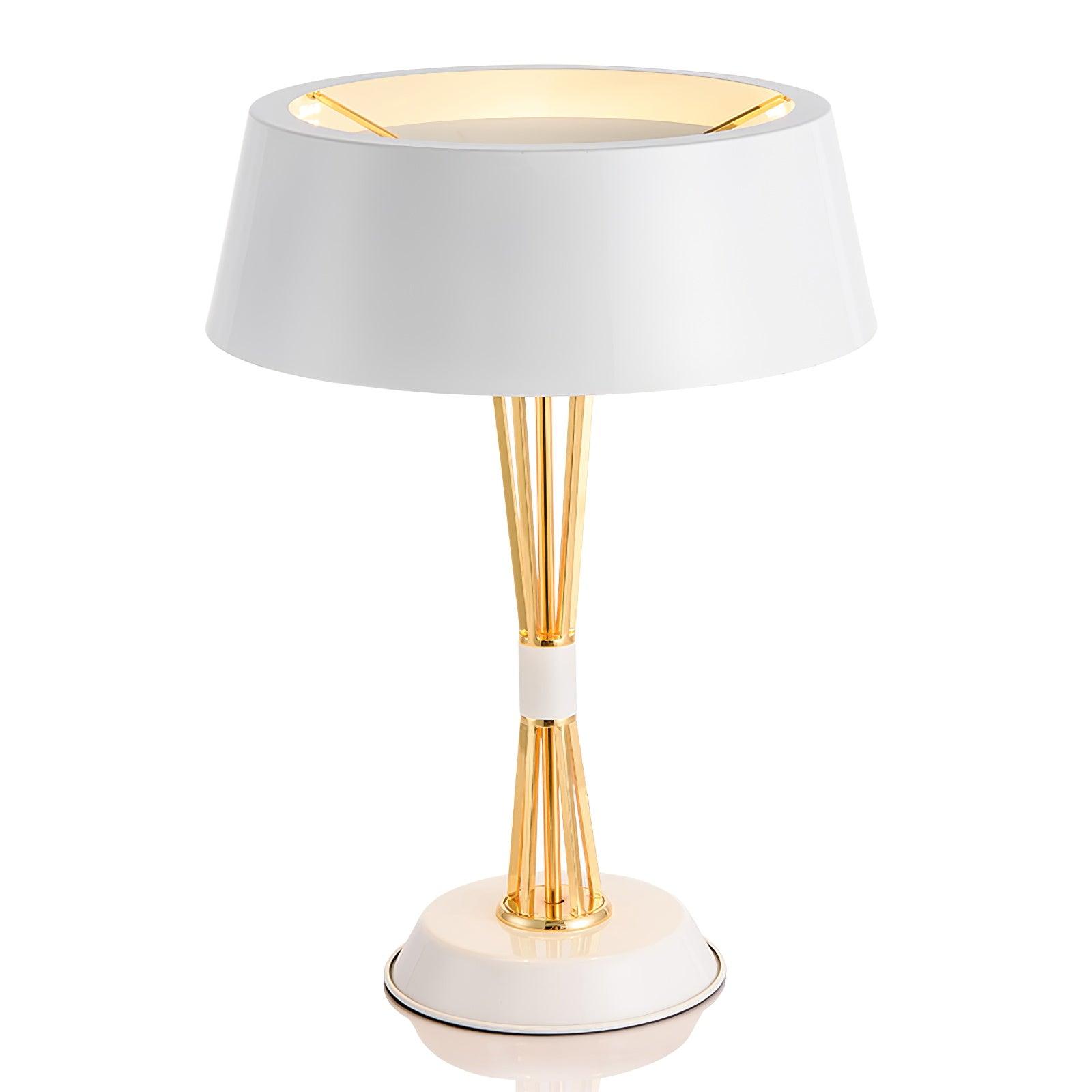 Modern Geometric Metal Task Lamp Lowrider Gold and Black Desk Lighting