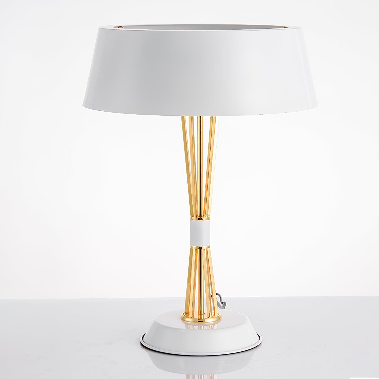 Modern Geometric Metal Task Lamp Lowrider Gold and Black Desk Lighting