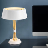 Modern Geometric Metal Task Lamp Lowrider Gold and Black Desk Lighting