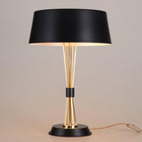Modern Geometric Metal Task Lamp Lowrider Gold and Black Desk Lighting