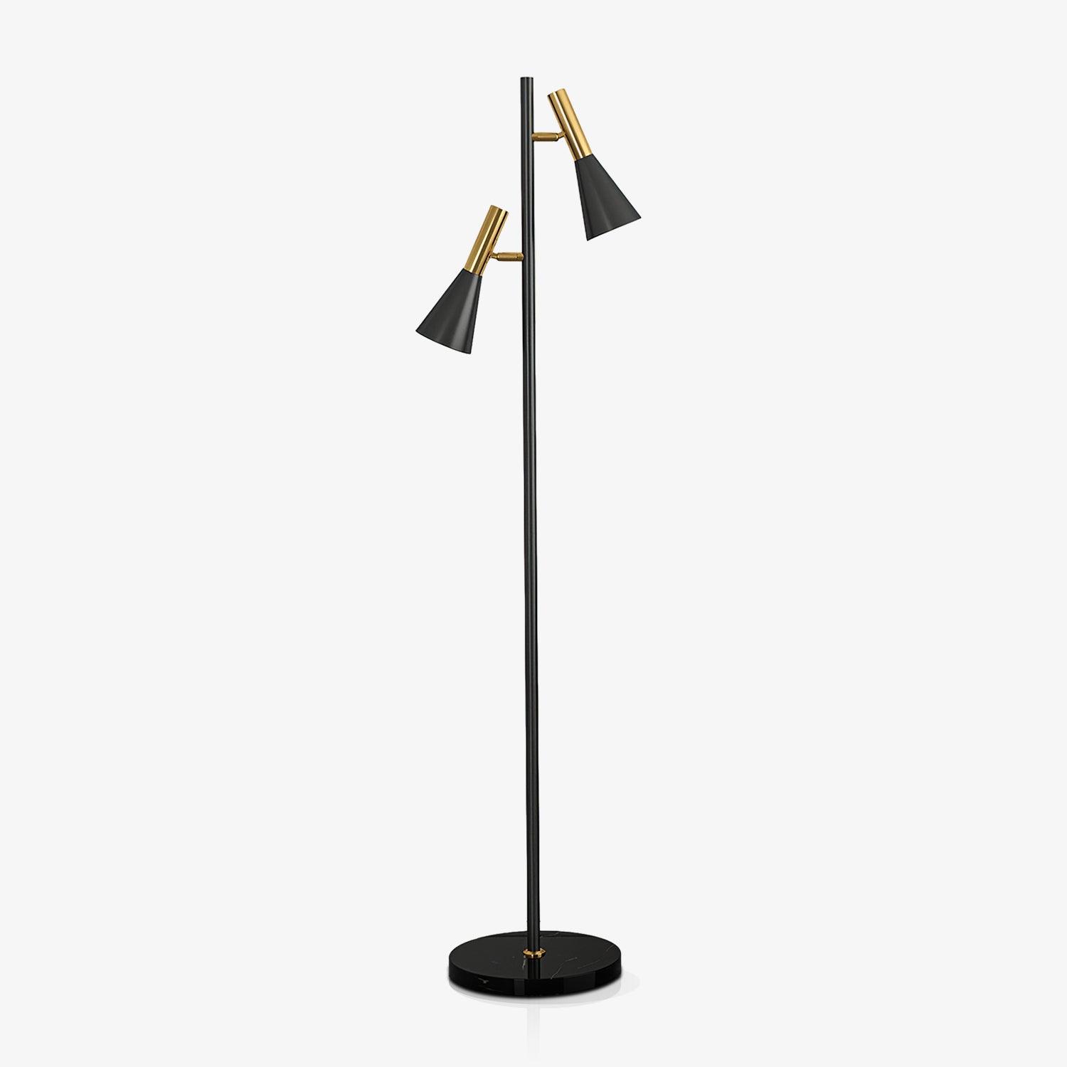 Modern Nordic Metal Floor Lamp with Marble Base and Adjustable Rotating Shade
