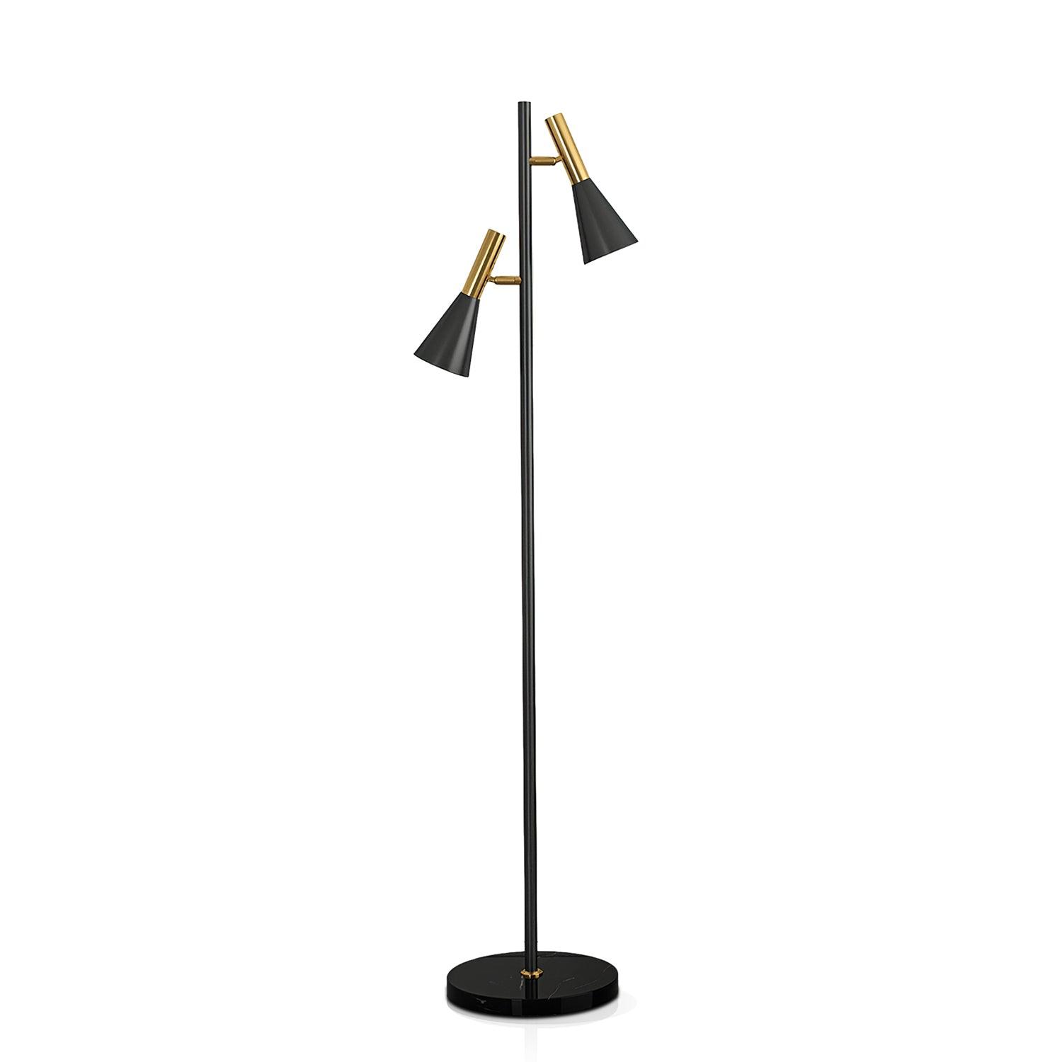 Modern Nordic Metal Floor Lamp with Marble Base and Adjustable Rotating Shade