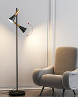 Modern Nordic Metal Floor Lamp with Marble Base and Adjustable Rotating Shade