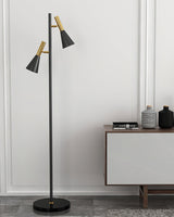 Modern Nordic Metal Floor Lamp with Marble Base and Adjustable Rotating Shade