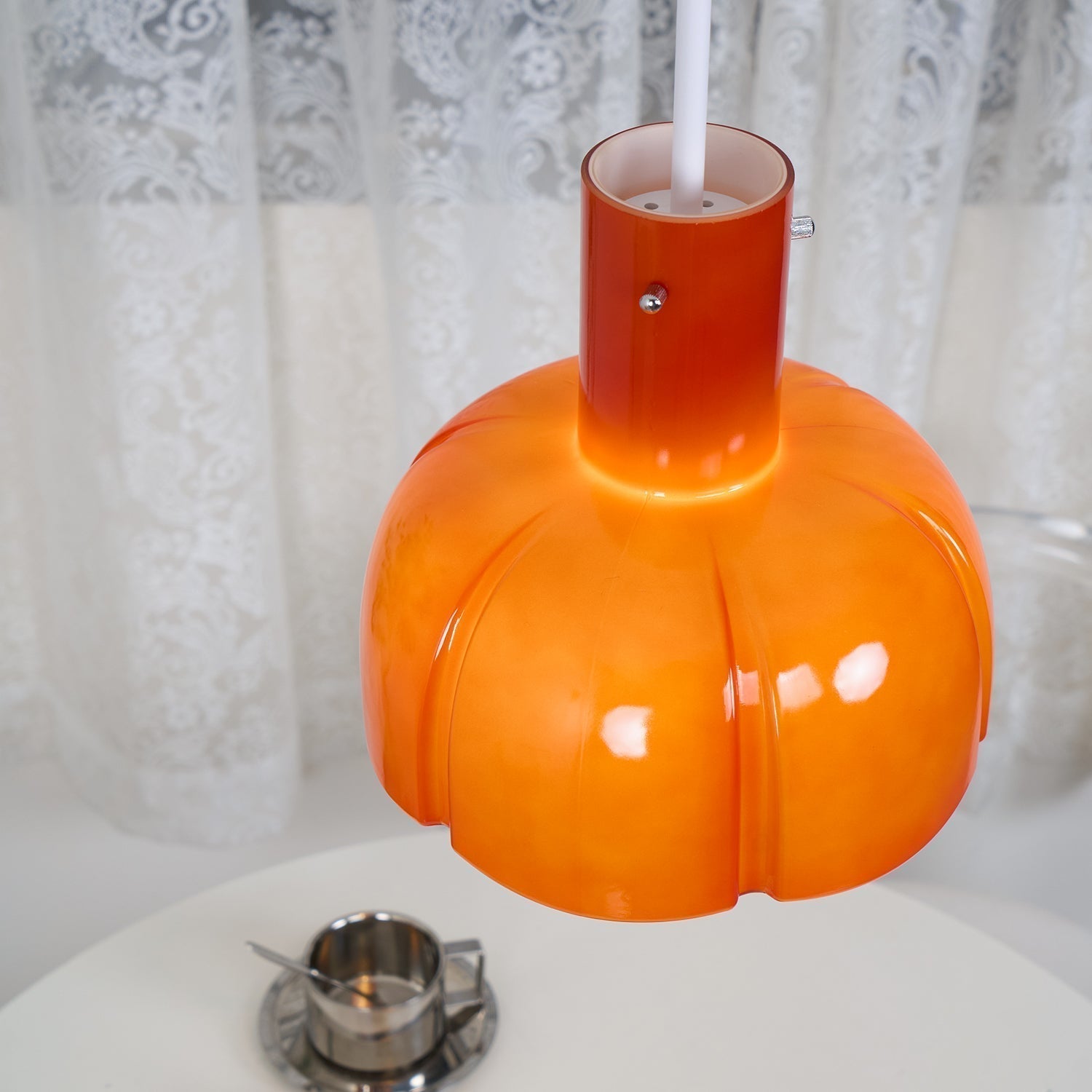 Modern Petal Glass Pendant Light Layered Floral Hanging Lamp for Living Room Dining Area
