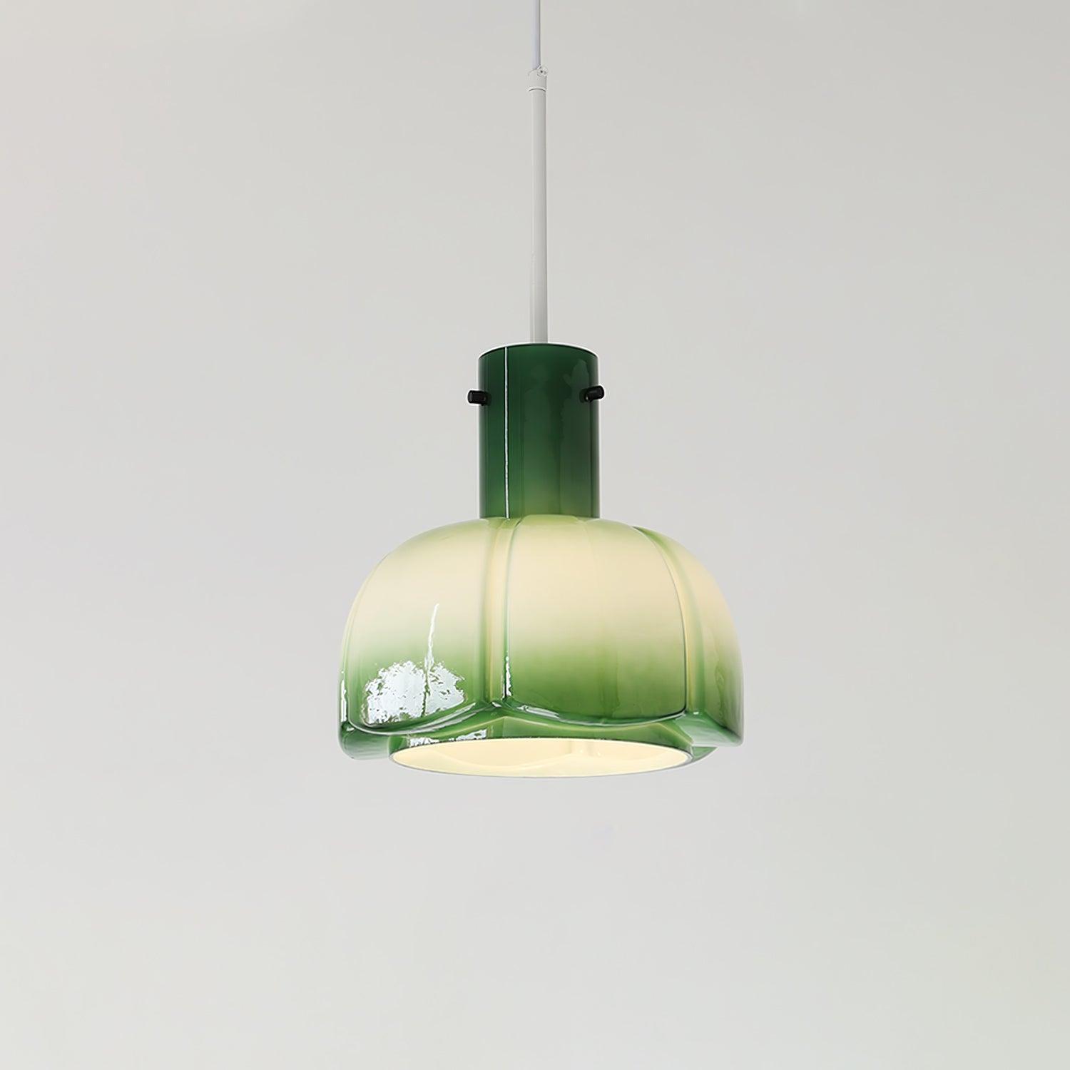 Modern Petal Glass Pendant Light Layered Floral Hanging Lamp for Living Room Dining Area