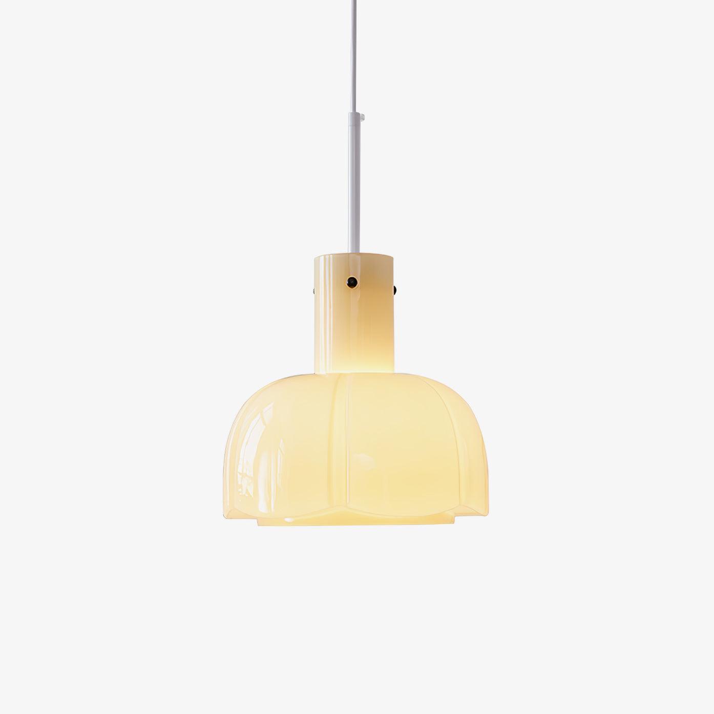 Modern Petal Glass Pendant Light Layered Floral Hanging Lamp for Living Room Dining Area