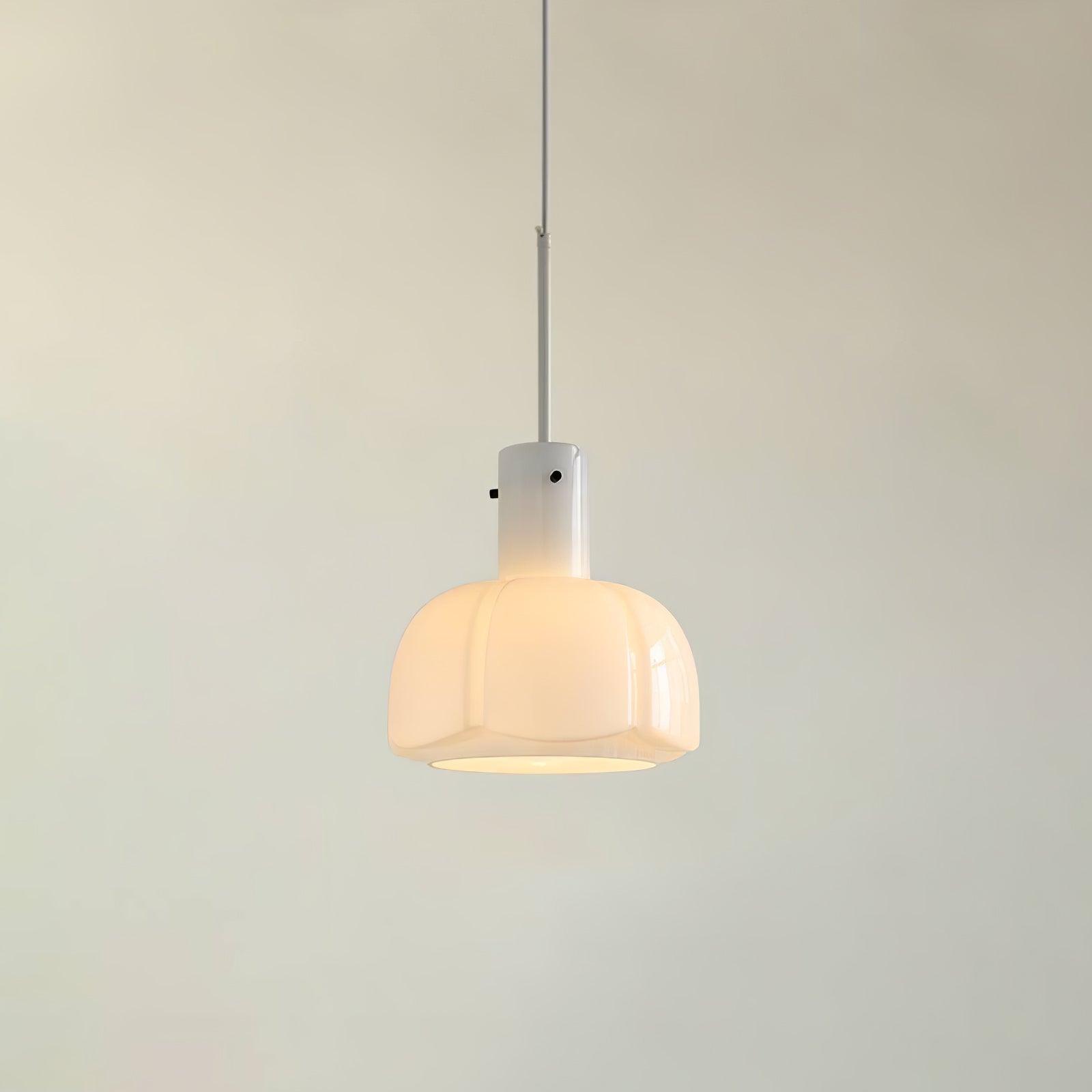 Modern Petal Glass Pendant Light Layered Floral Hanging Lamp for Living Room Dining Area
