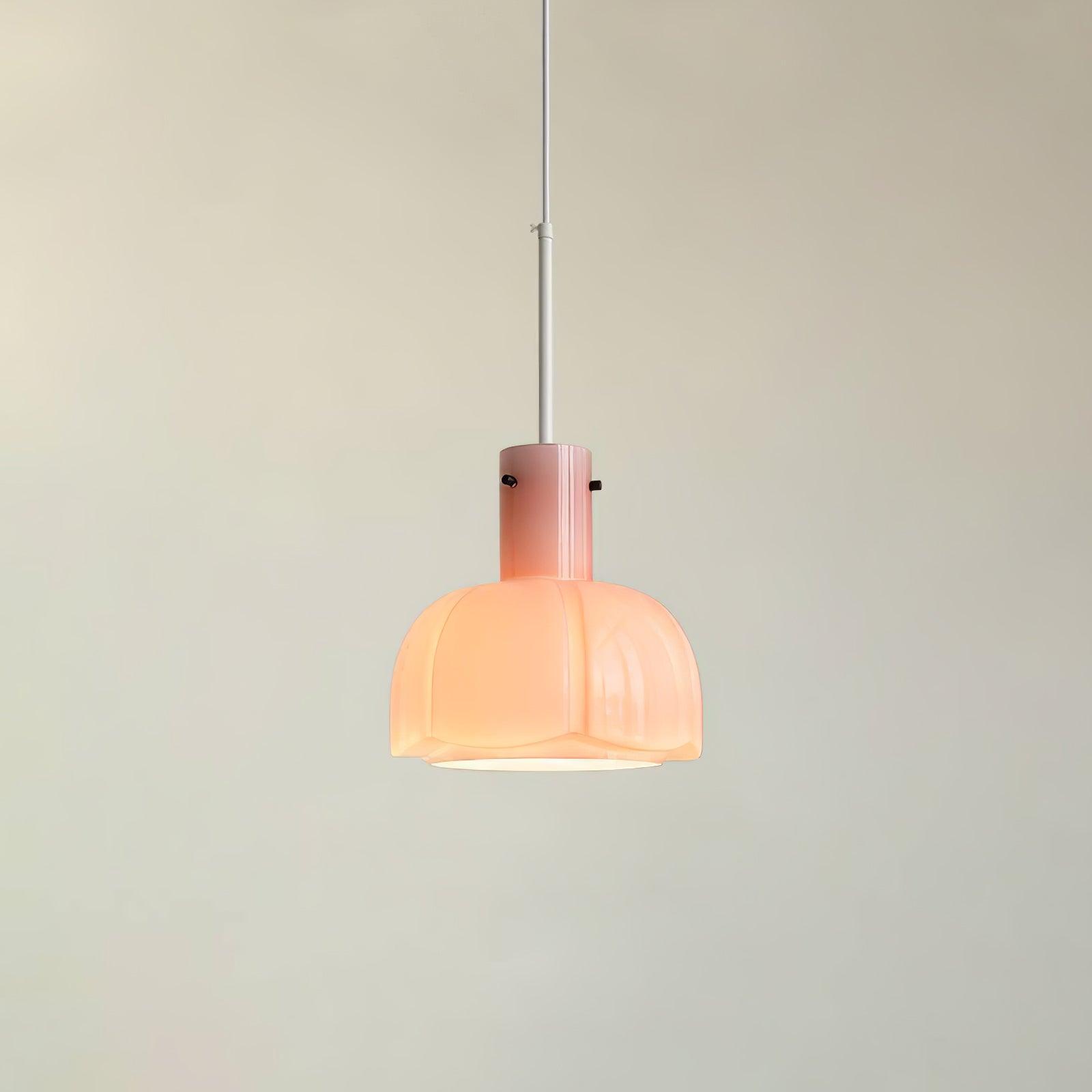 Modern Petal Glass Pendant Light Layered Floral Hanging Lamp for Living Room Dining Area