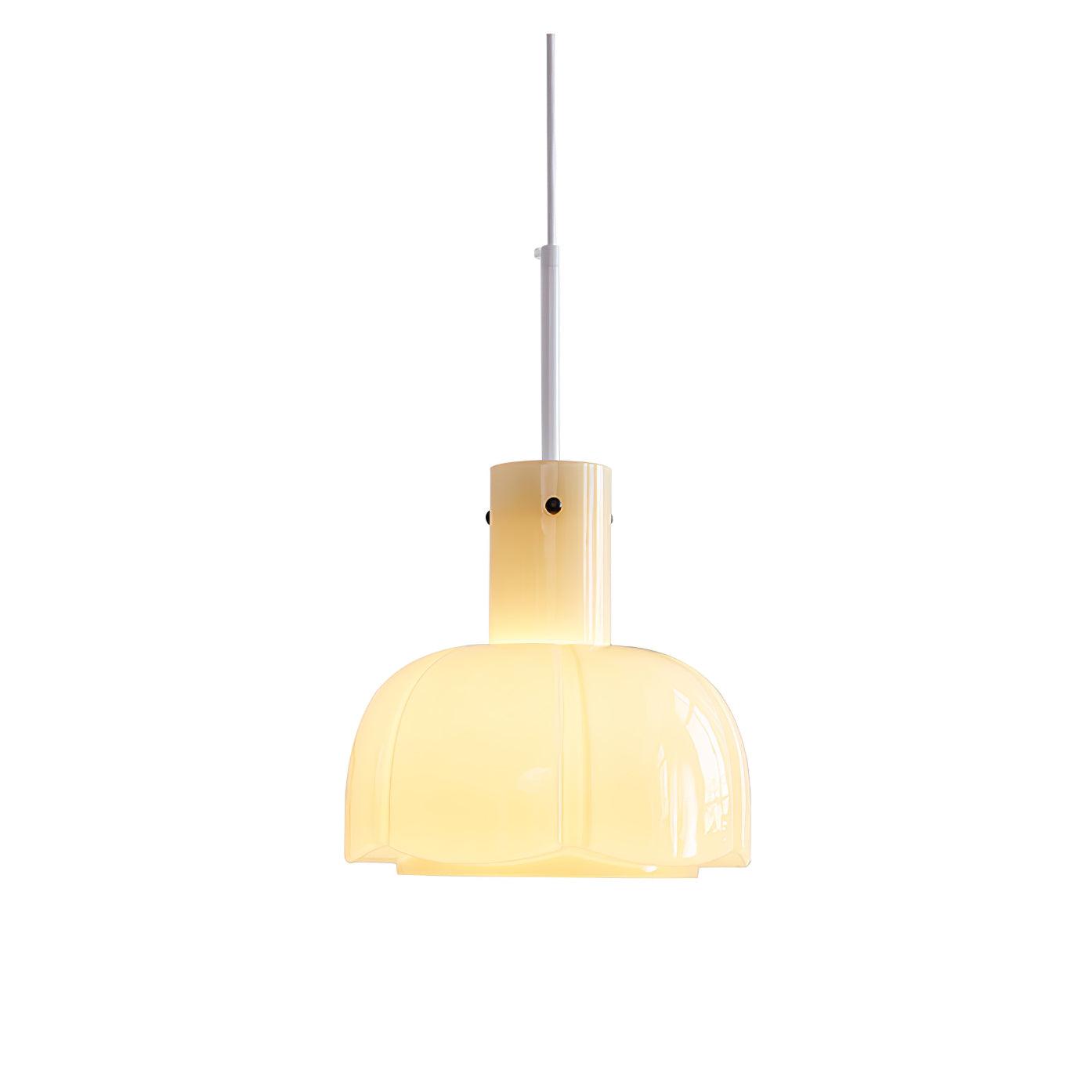 Modern Petal Glass Pendant Light Layered Floral Hanging Lamp for Living Room Dining Area