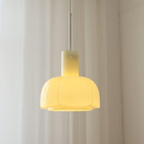 Modern Petal Glass Pendant Light Layered Floral Hanging Lamp for Living Room Dining Area