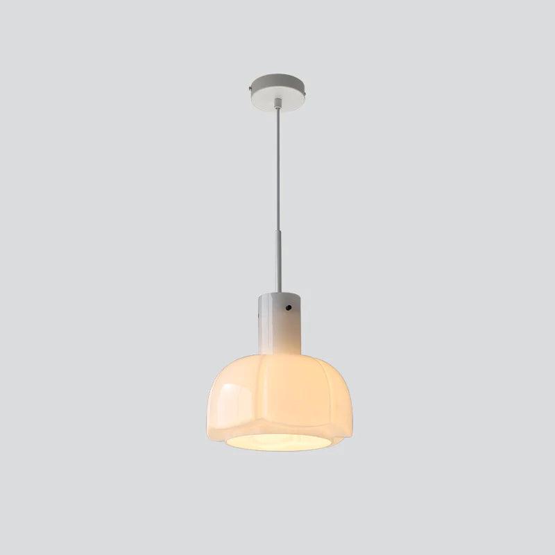 Modern Petal Glass Pendant Light Layered Floral Hanging Lamp for Living Room Dining Area