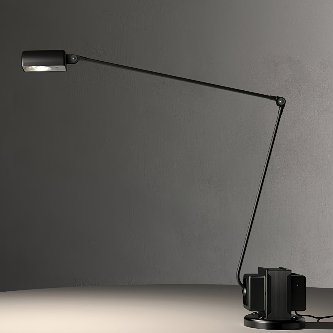 Dynamo Minimalist Adjustable LED Table Lamp Rotating Metal Desk Light for Modern Bedroom Office