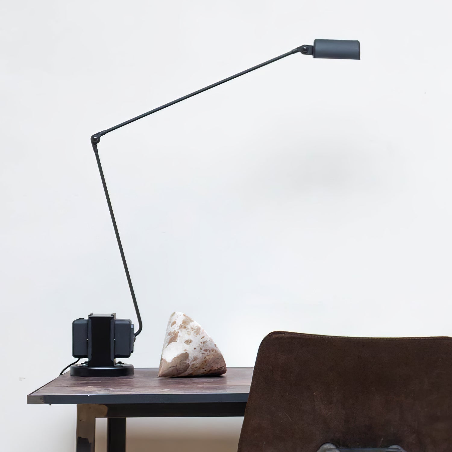 Dynamo Minimalist Adjustable LED Table Lamp Rotating Metal Desk Light for Modern Bedroom Office