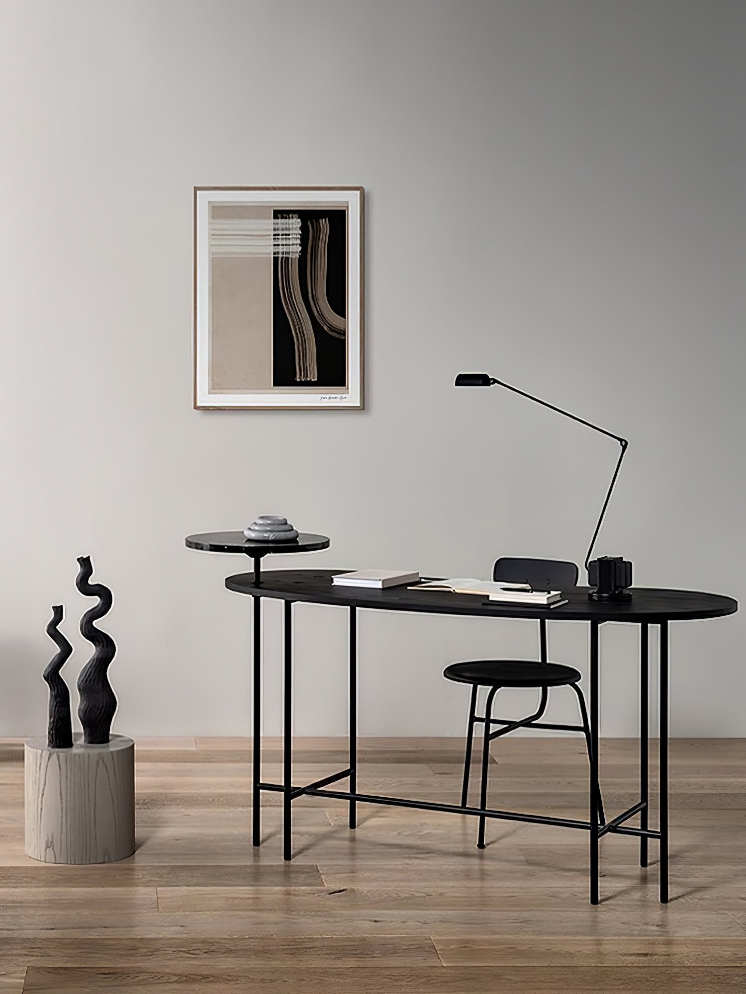 Dynamo Minimalist Adjustable LED Table Lamp Rotating Metal Desk Light for Modern Bedroom Office