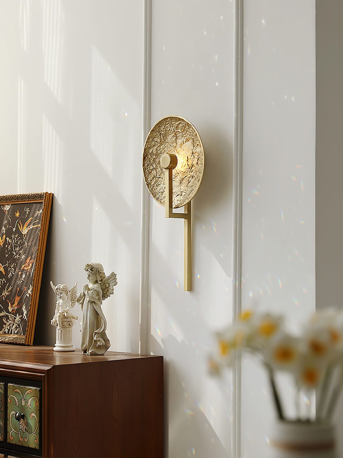 handcrafted-gold-brass-lunar-surface-integrated-led-wall-sconce-lighting