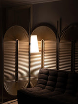 Modern Adjustable Height Floor Lamp with White Rice Paper Shade and Chrome Finish