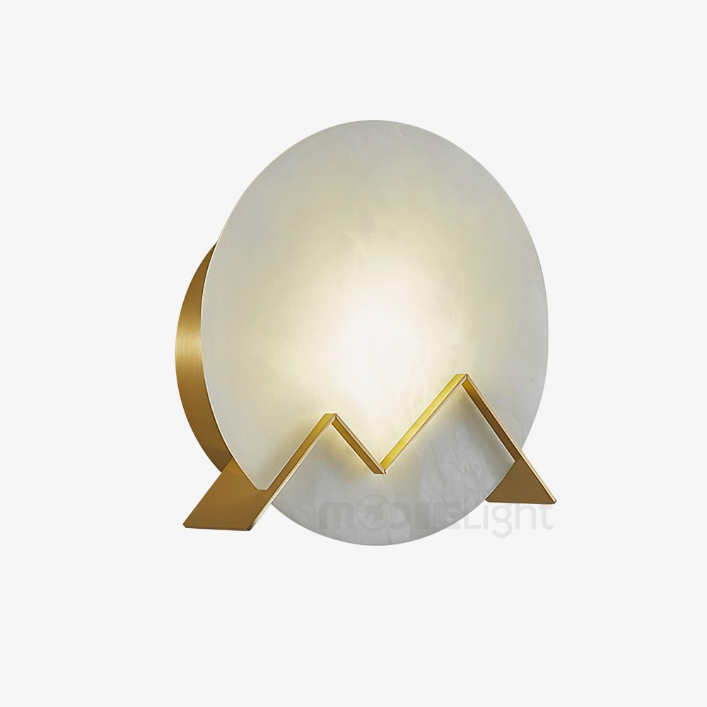 alabaster-stone-round-wall-sconce-integrated-led-light-with-natural-brass-finish-for-hallway