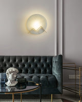 alabaster-stone-round-wall-sconce-integrated-led-light-with-natural-brass-finish-for-hallway