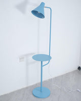 Modern Macaroon Floor Lamp with Integrated Storage Tray and Natural Marble Base for Living Room