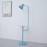 Modern Macaroon Floor Lamp with Integrated Storage Tray and Natural Marble Base for Living Room