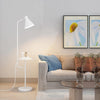 Modern Macaroon Floor Lamp with Integrated Storage Tray and Natural Marble Base for Living Room