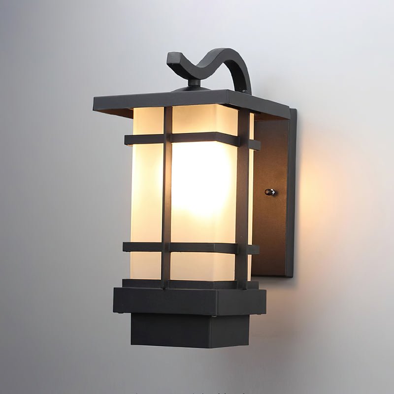 waterproof-ip65-madison-lantern-exterior-wall-sconce-with-frosted-glass-and-aluminum-frame-black-finish