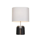Modern Madoc Resin Table Lamp with Fabric Shade for Bedside and Living Room Decor