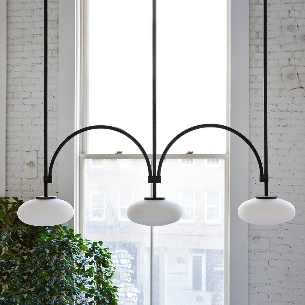 mid-century-modern-looping-brass-pendant-light-with-white-blown-glass-globes
