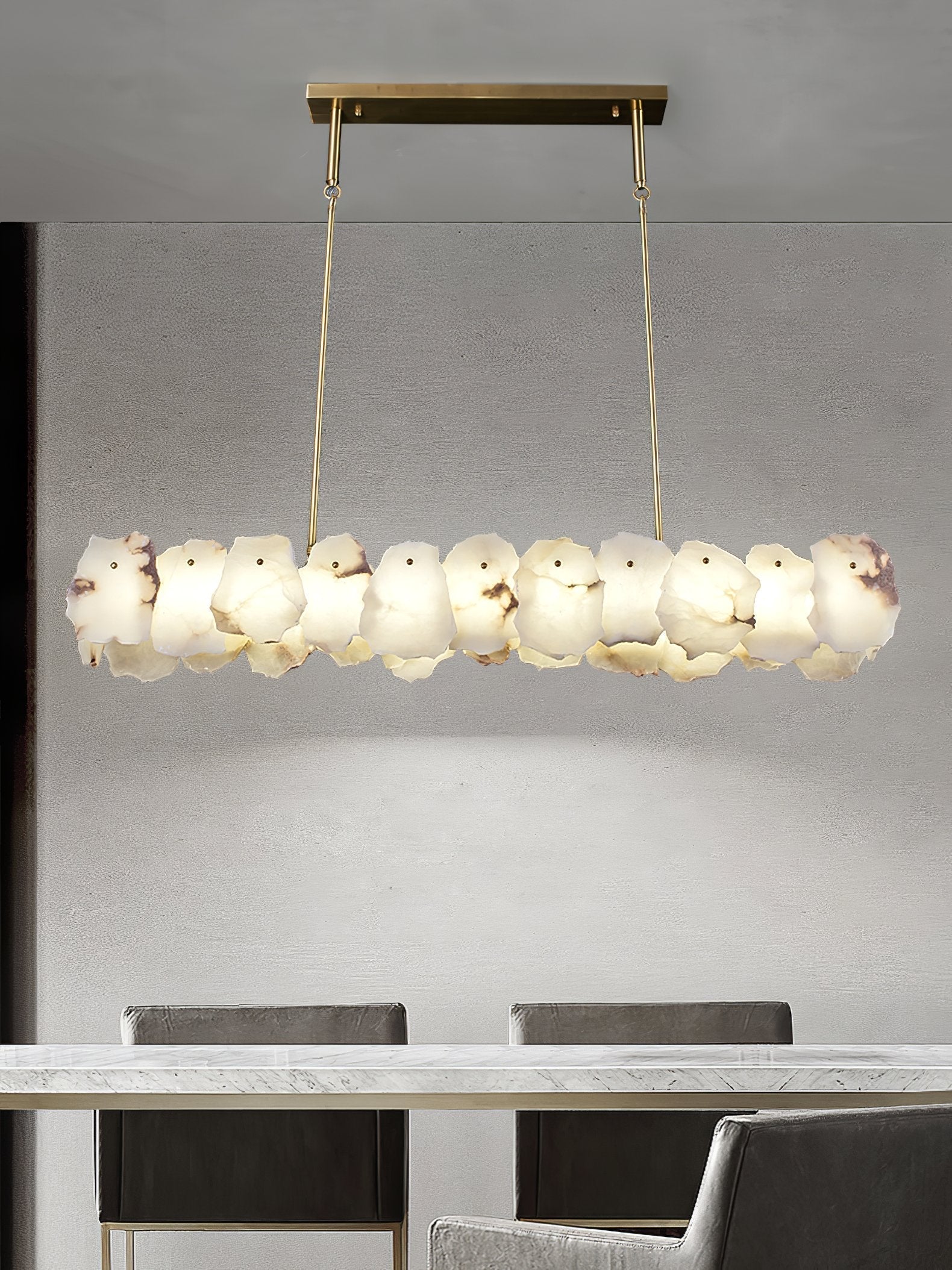 modern-brass-and-natural-white-alabaster-led-chandelier-for-luxury-dining-spaces