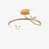 Enchanting Crystal Butterfly Flush Mount Ceiling Light for Bedroom and Living Room