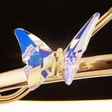 Enchanting Crystal Butterfly Flush Mount Ceiling Light for Bedroom and Living Room