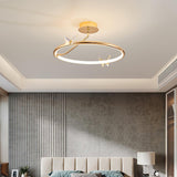 Enchanting Crystal Butterfly Flush Mount Ceiling Light for Bedroom and Living Room