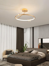 Enchanting Crystal Butterfly Flush Mount Ceiling Light for Bedroom and Living Room
