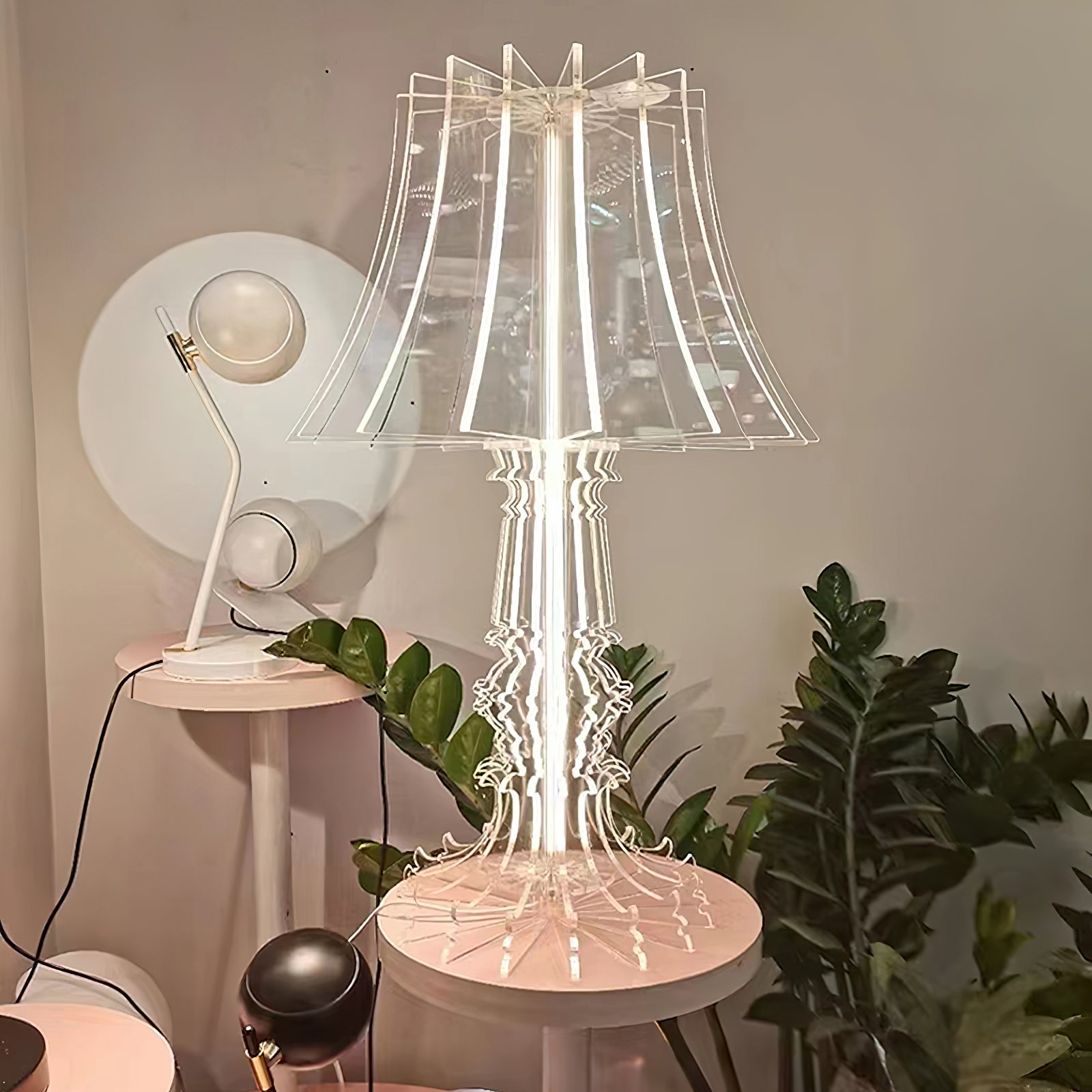 Josephine Contemporary Acrylic LED Table and Floor Lamp for Ambient Home Lighting