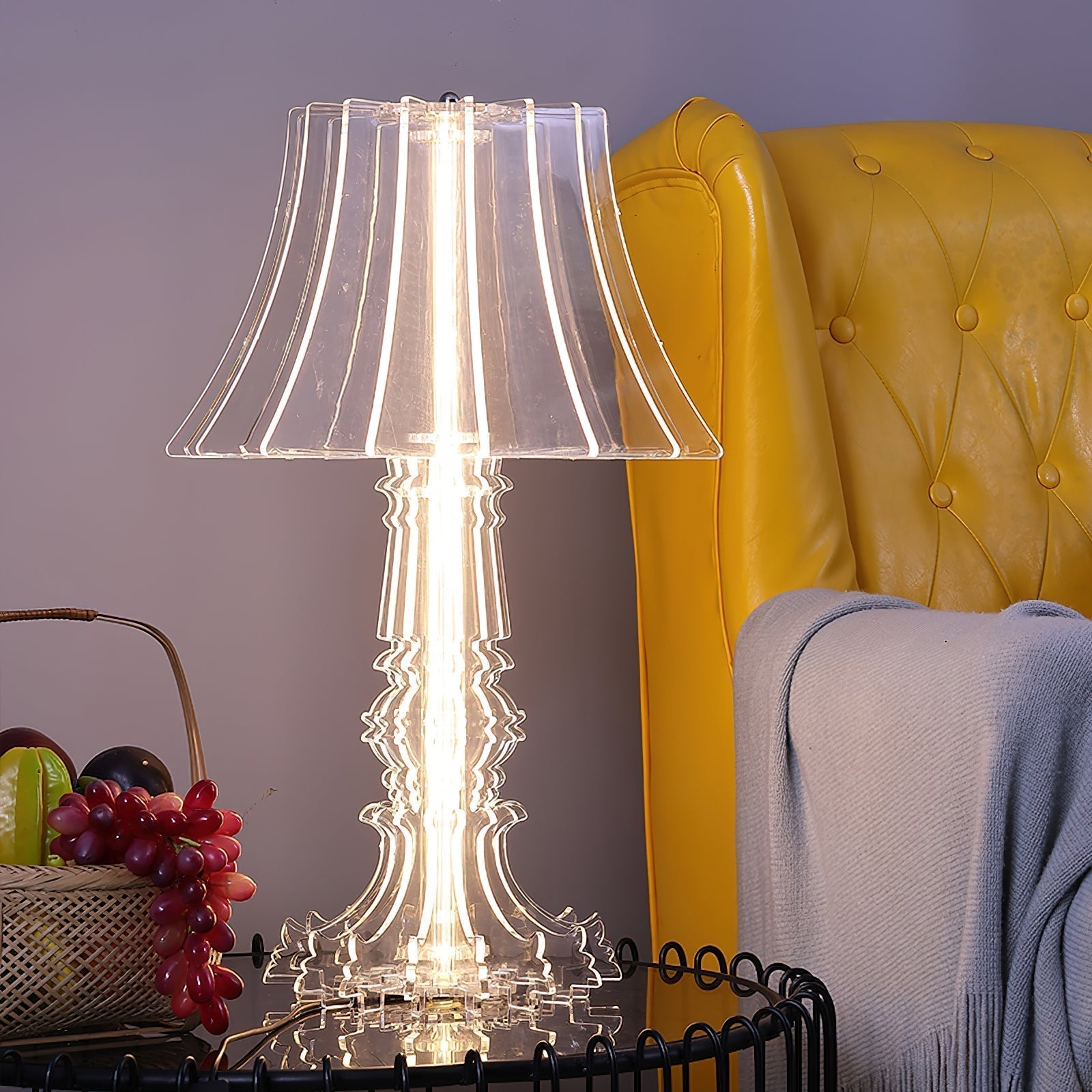 Josephine Contemporary Acrylic LED Table and Floor Lamp for Ambient Home Lighting