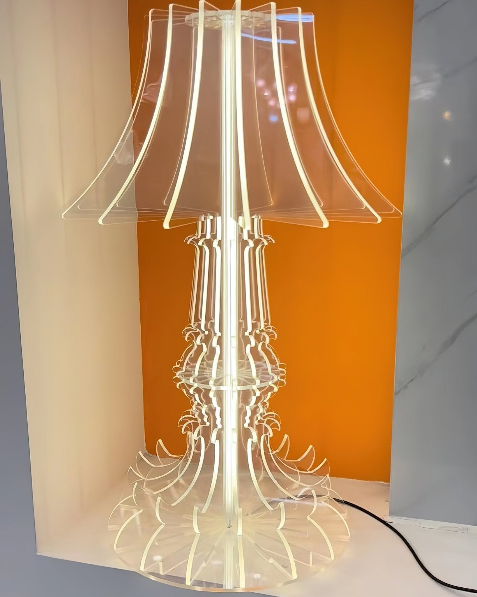 Josephine Contemporary Acrylic LED Table and Floor Lamp for Ambient Home Lighting