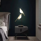 Modern Bird Perch LED Table Lamp for Home Office and Bedside Decor