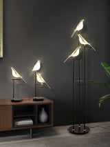 Modern Bird Perch LED Table Lamp for Home Office and Bedside Decor