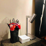 Modern Minimalist Circular LED Table Lamp with Integrated Lighting for Bedside and Desk