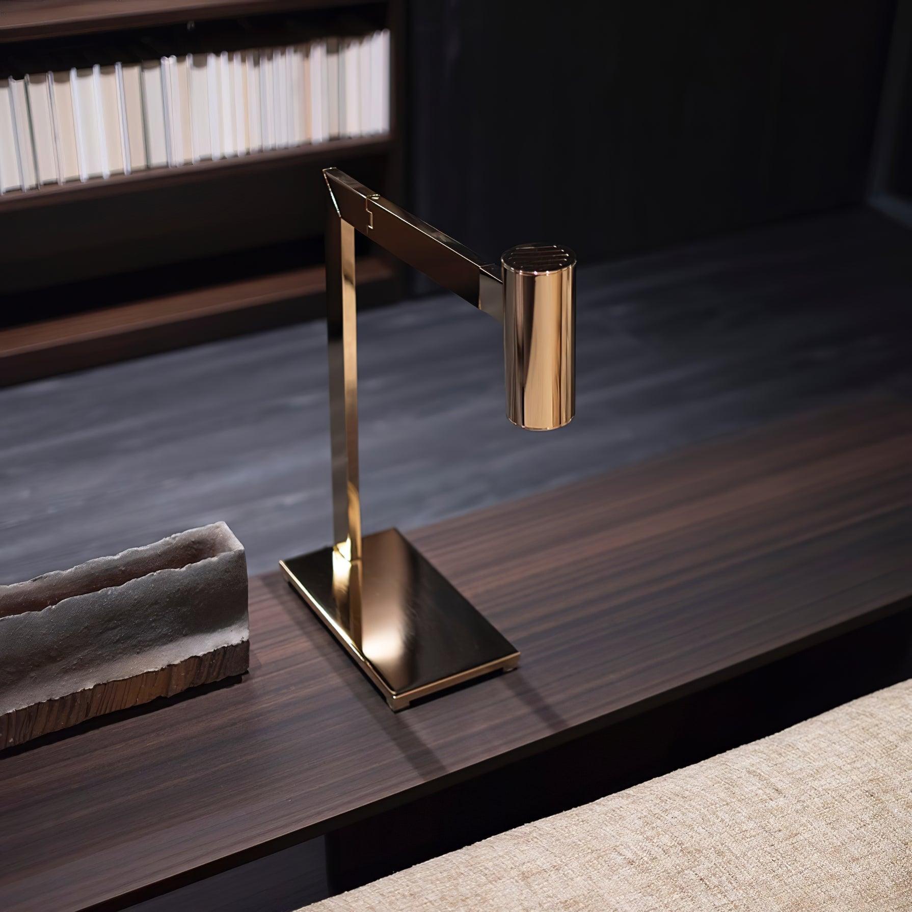 Modern Minimalist Circular LED Table Lamp with Integrated Lighting for Bedside and Desk
