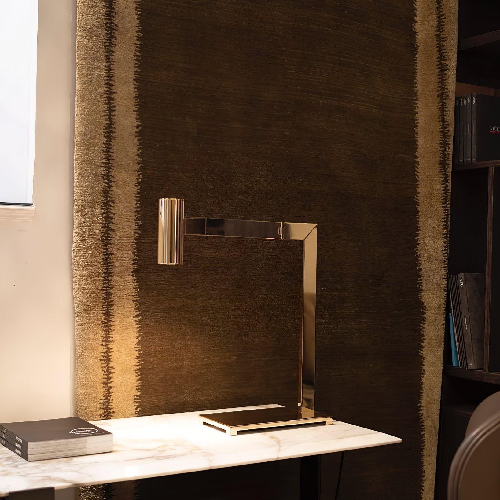 Modern Minimalist Circular LED Table Lamp with Integrated Lighting for Bedside and Desk