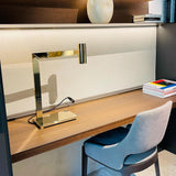 Modern Minimalist Circular LED Table Lamp with Integrated Lighting for Bedside and Desk