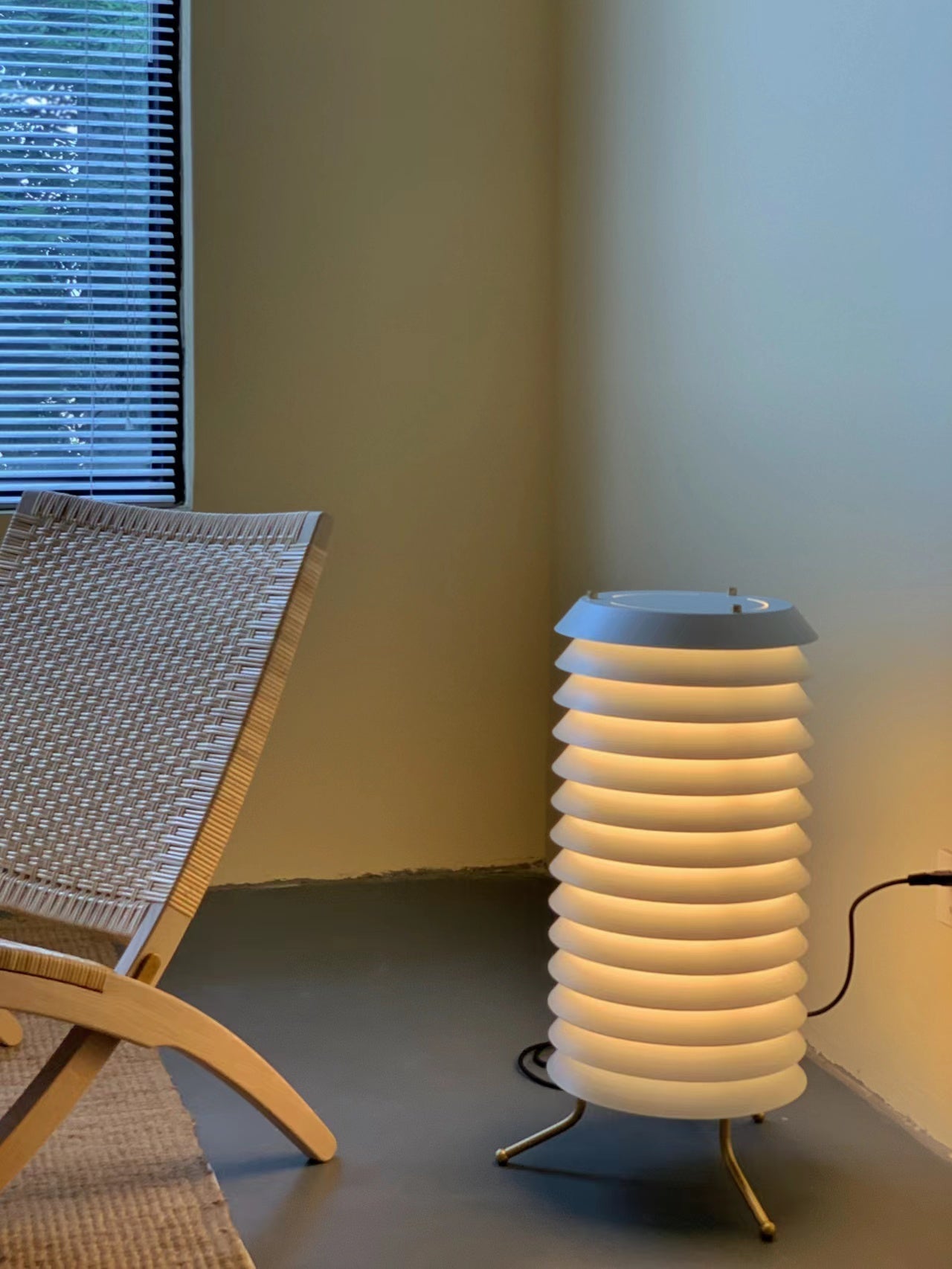 Architectural Baltic Tower Metal Desk Lamp Stacked Disk Design for Modern Bedroom