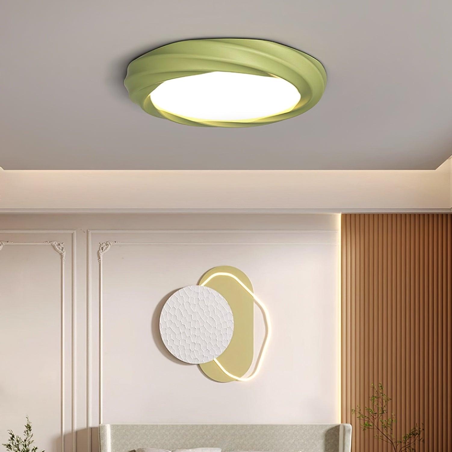 Maivy Modern Acrylic Resin Flush Mount Ceiling Light with Integrated 3 Color LED