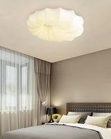 Malibu Modern Minimalist LED Ceiling Lamp White Metal Flush Mount Overhead Lighting